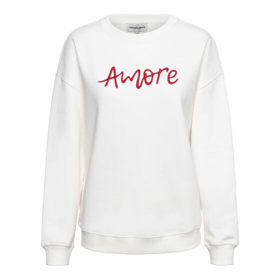 Woman And Co Amore Trui Offwhite Red 