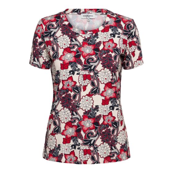 Woman And Co Vere Flower Top Red Multi