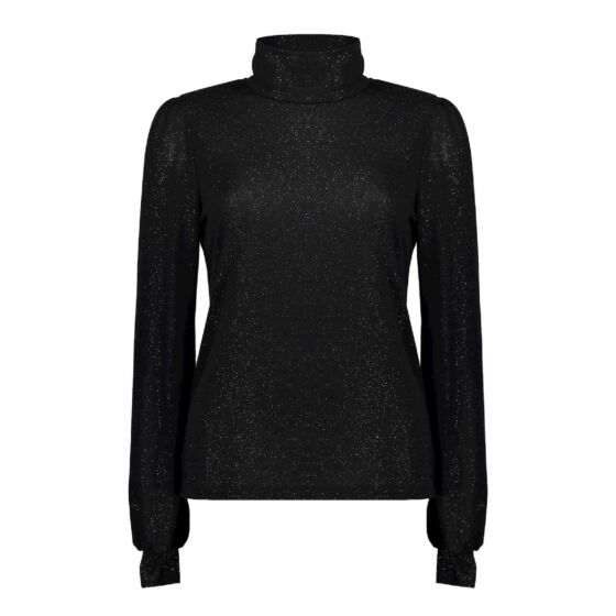 Geisha Light Knit Lurex Col Black
