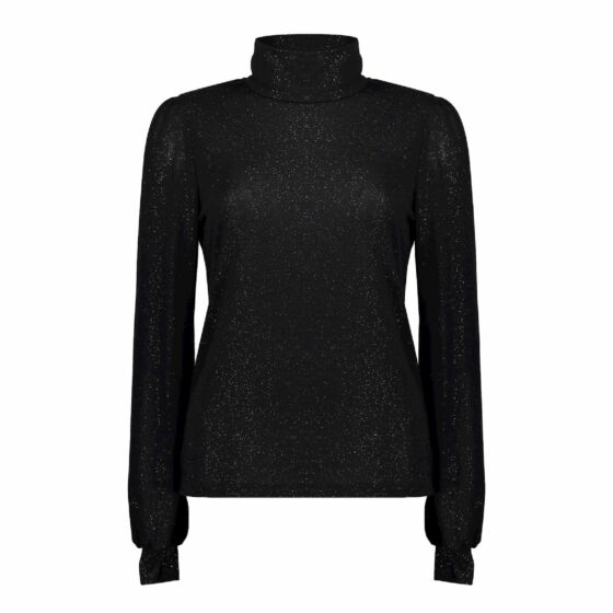 Geisha Light Knit Lurex Col Black