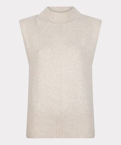 Esqualo Sweater Col Shoulders Pads Light Sand