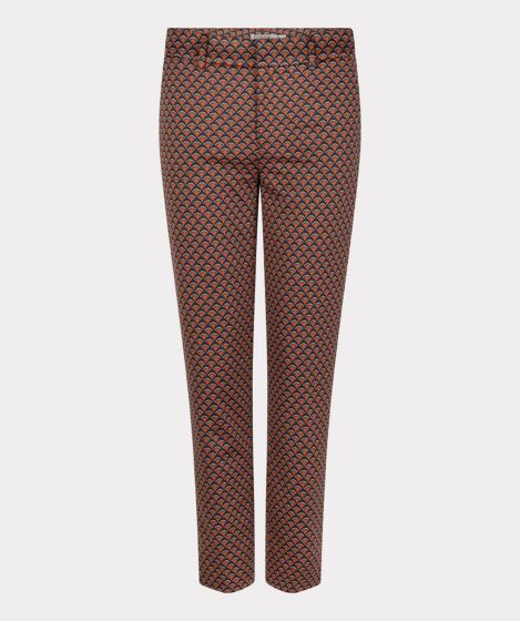 Esqualo Trousers Chino Scalloped Print 