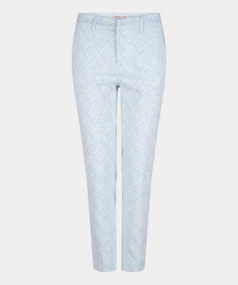 Esqualo Trousers Chino Square Stripe Print