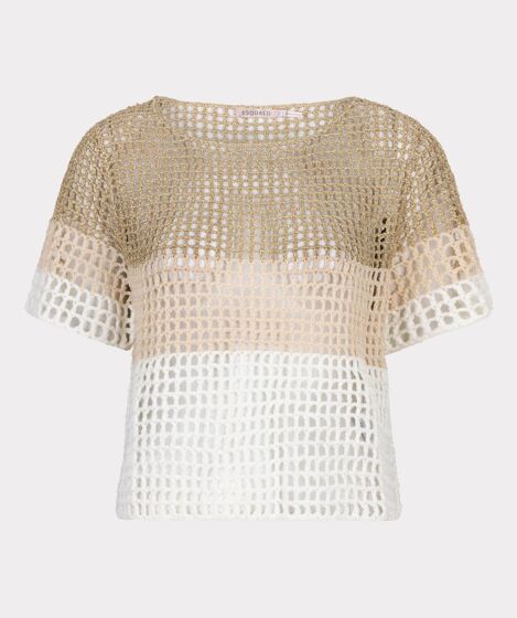 Esqualo Sweater Cropped Striped Multicolor