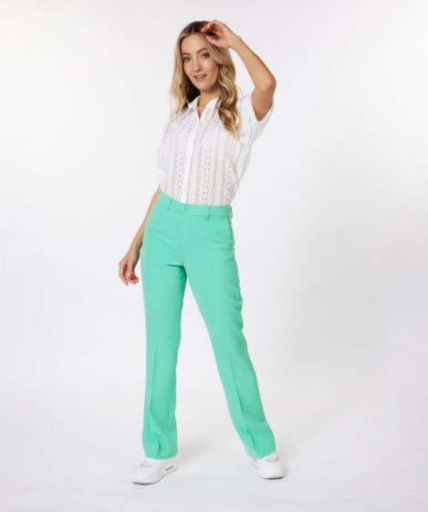 Esqualo Trousers Wide City Stretch Jade