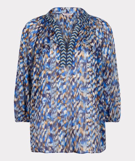 Esqualo Blouse Fancy Tape Mystery Print