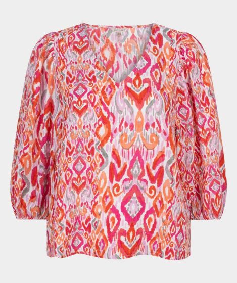 Esqualo Blouse V-Neck Ikat Wave