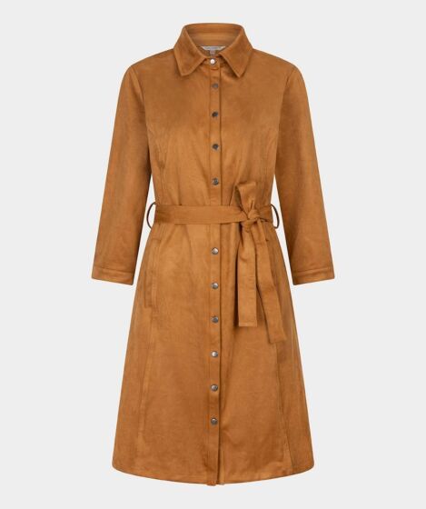 Esqualo Dress Suedine Camel