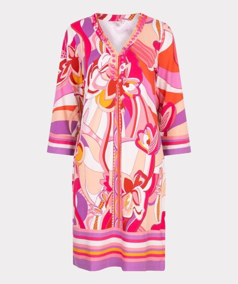 Esqualo Dress Beads Disco Hit Print 