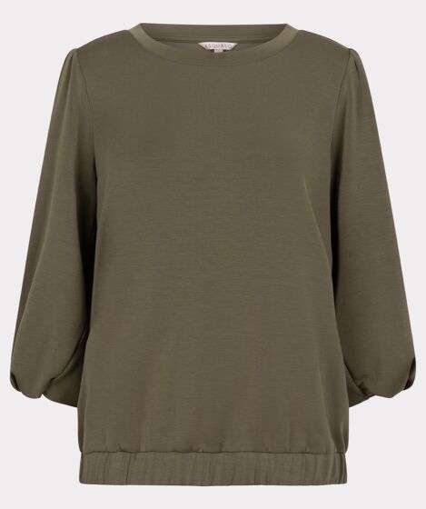 Esqualo Sweater Twisted slve Modal Moss Green 