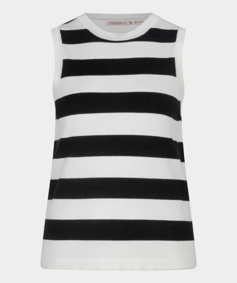 Esqualo Top Striped Offwhite/Black