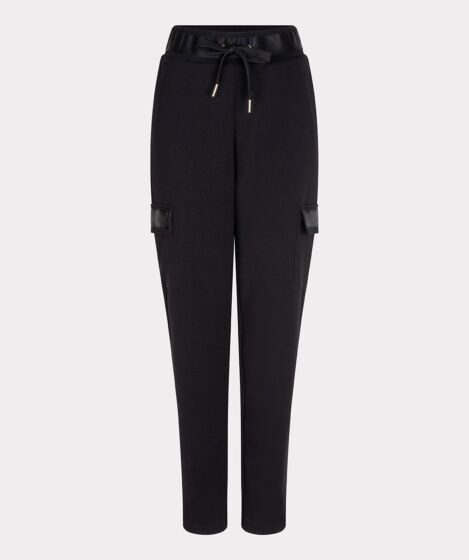 Esqualo Trouser Cargo Satin Modal Black
