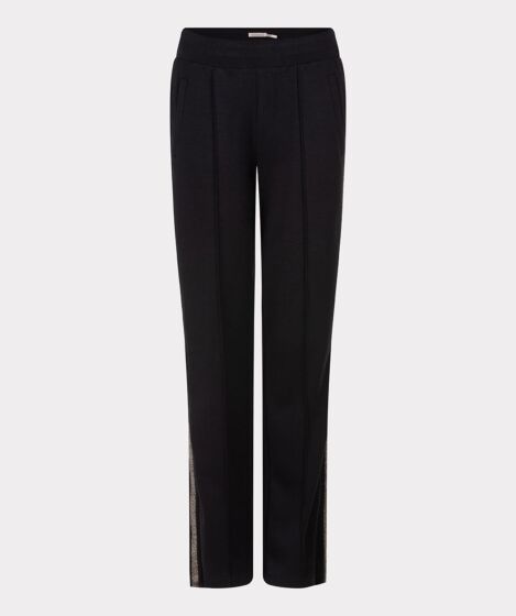 Esqualo Trousers Lurex Tape Modal Black