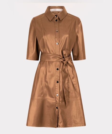 Esqualo Dress Vegan Leather Brandy