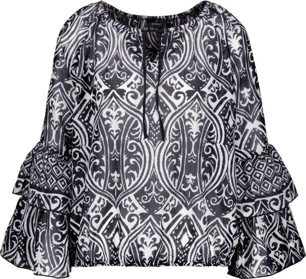 Monari Blouse Sierlijk Patroon Black 