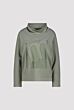 Monari Sweatshirt Ton-Sur-Ton Satijn Frozen Green
