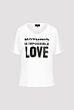 Monari T-Shirt met 3D Letters Offwhite