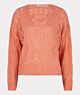 Esqualo Sweater V-Neck Ajour Bright Peach