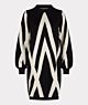 Esqualo Dress Intarsia Ivory/Black