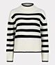 Esqualo Sweater Col Striped Lurex Black/White
