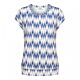 Woman &Co Lieke Dancing Line T-shirt Cobalt
