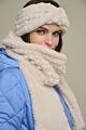 Rino & Pelle Faux Fur Scarf Stone-one size