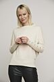 Boxy sweater with turtle neck and buttons on sleev