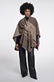 Rino & Pelle Levi Cape Toffee Check -one size