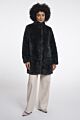 Rino & Pelle Lexis Faux Fur High Neck Urban Teal