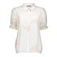 Geisha Blouse Broderie Ruffle Mouw Offwhite