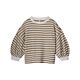 Summum Woman Sweater Waffle Lurex Stripe Khaki