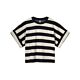 Summum Woman Boxy Top Big Stripe Heavy Jersey
