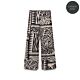 Summum Woman Trousers Two Tone Print Black 