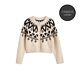 Summum Woman Cardigan Fair Isle Knit Ivory 