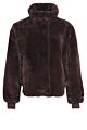Rino & Pelle Ambra Short Fake Fur Jacket Chocolate