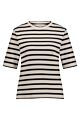 Studio Anneloes Annika Rib T-shirt Offwhite/Black