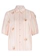 Tramontana Flower Applique Blouse Peach Infusion