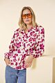 Geisha Blouse Flower Light Sand / Fuchsia