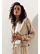 Tramontana Hammered Satin Bomber Jacket Sand 