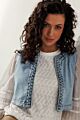 Tramontana Braided-Detailed Vest Light Blue Denim