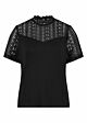 Tramontana TopS/S Lace Detail Black