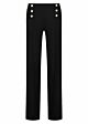 Tramontana Pants Wide Leg Sailor Details Black