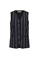 Studio Anneloes Esmee Stripe Gilet Black/Kit 