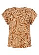 Tramontana Top Flowy Shells Print Browns