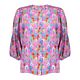 Geisha Blouse Bright Blue / Pink