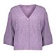 Geisha Cardigan V-neck 3/4 Sleeves Lila
