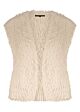 Tramontana Hairy Yarn Vest Stone 