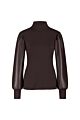 Studio Anneloes Noortje Faux Leather Top Expresso