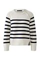 Oui Pullover White Blue Stripe