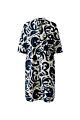 Oui Jurk Dark Blue / Offwhite 